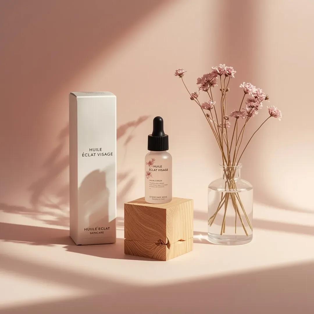 Elegant Pink Skincare Product Photography — image 2