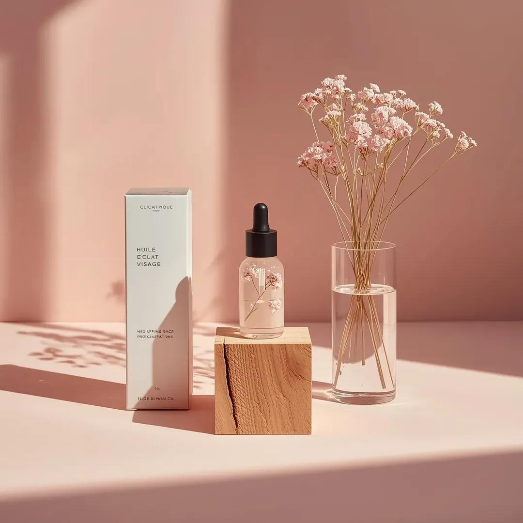 Elegant Pink Skincare Product Photography — image 3