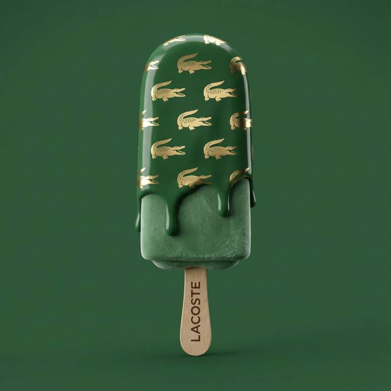 Hyperrealistic 3D Popsicle with Glazed Logo — image 2