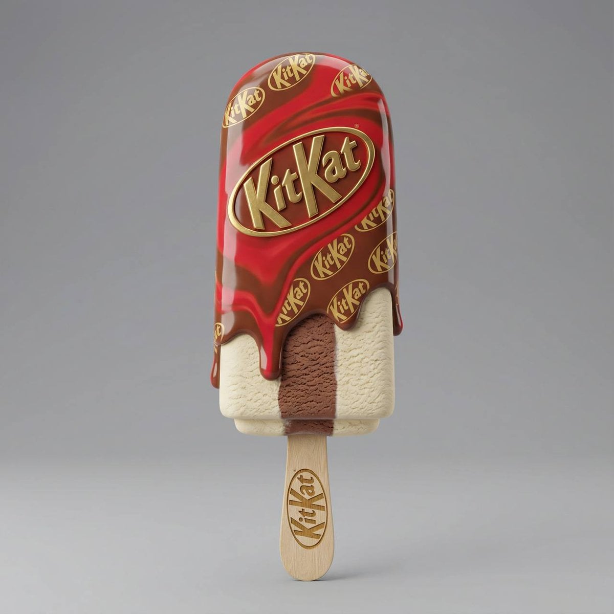 Hyperrealistic 3D Popsicle with Glazed Logo — image 3
