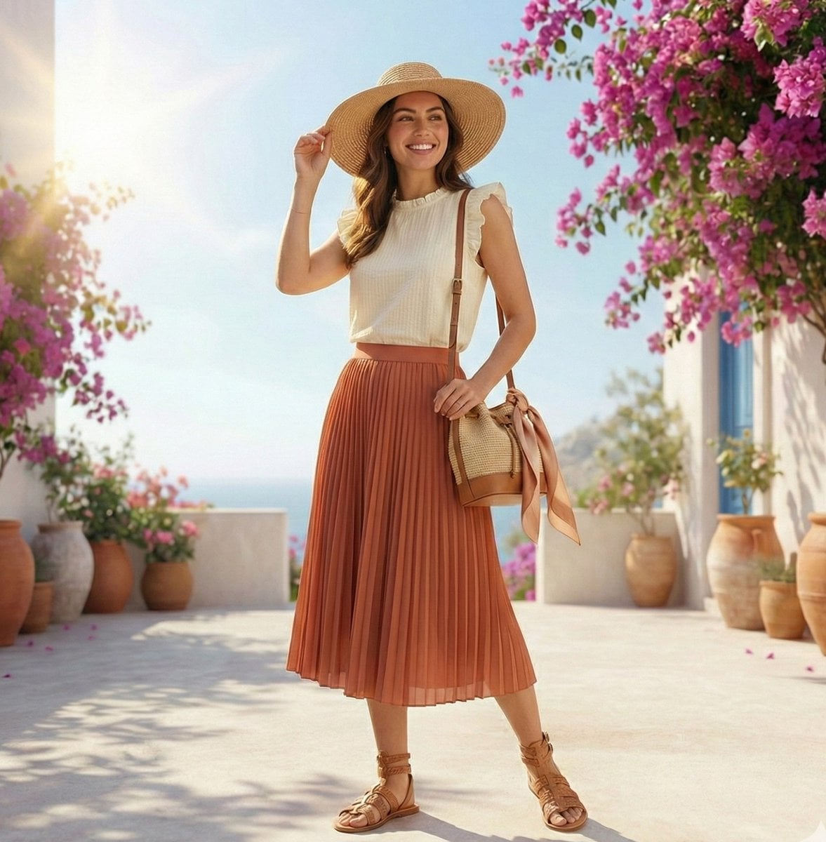 Luxury Summer Outfit Infographic with Mediterranean Vibes — image 2