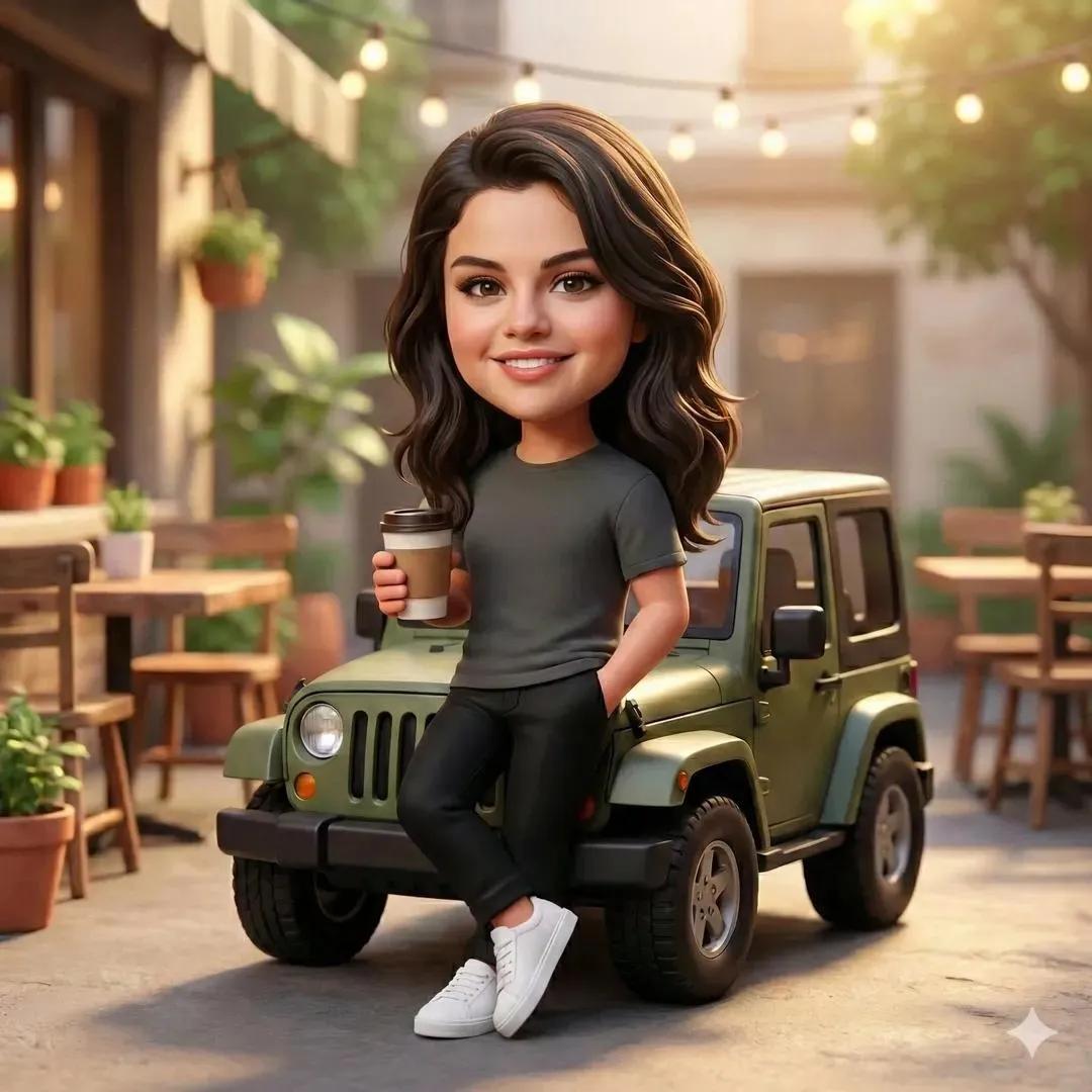 Chibi Character Relaxing by Off-Road Jeep — image 2