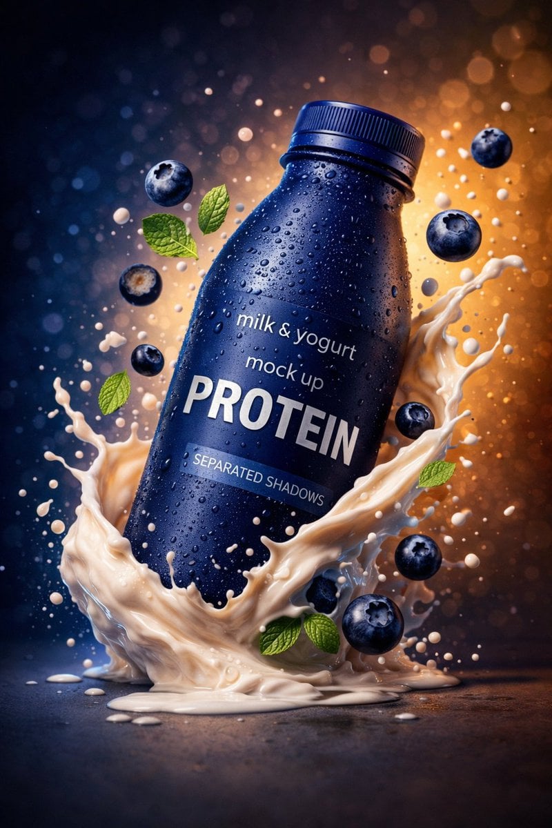 Dynamic Protein Drink Splash Photography — image 3