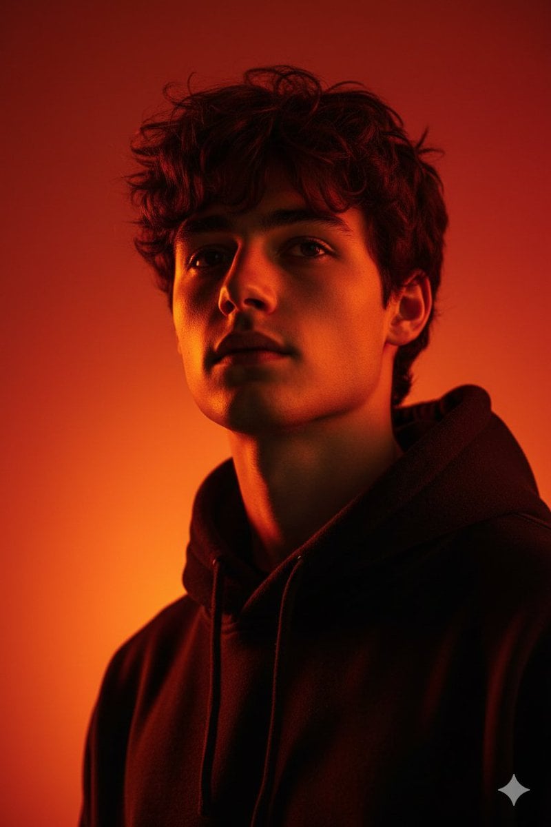 Photorealistic Editorial Portrait with Intense Gaze — image 2