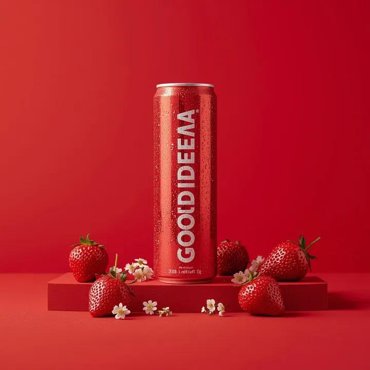 Sparkling Water Can with Strawberries and Elderflower — image 2