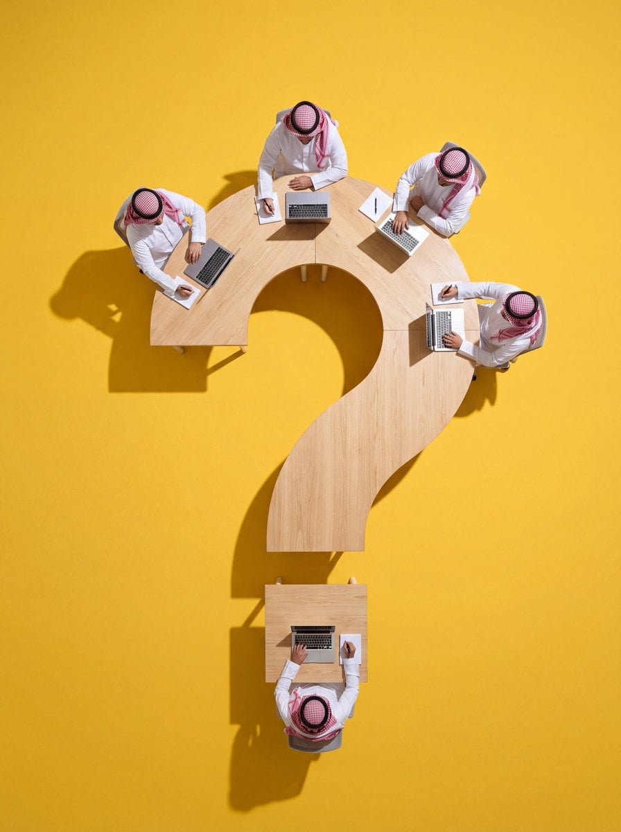 Custom Shaped Conference Table with Attendees — image 2