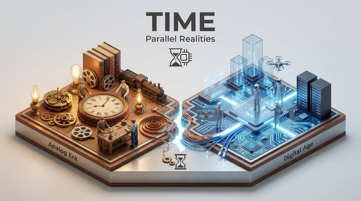 Split Diorama of Parallel Themed Worlds — image 3