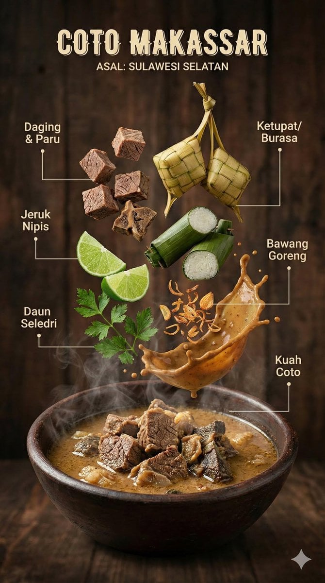 Indonesian Food Infographic with Floating Ingredients — image 2