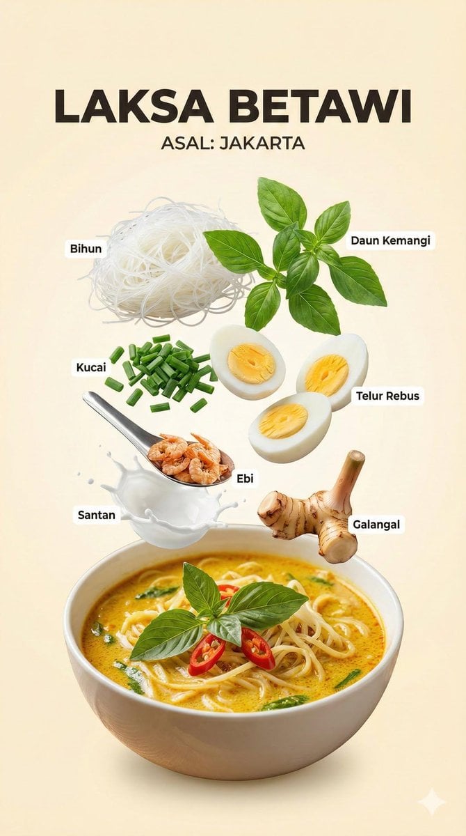 Ultra-Realistic Indonesian Food Infographic Poster — image 2