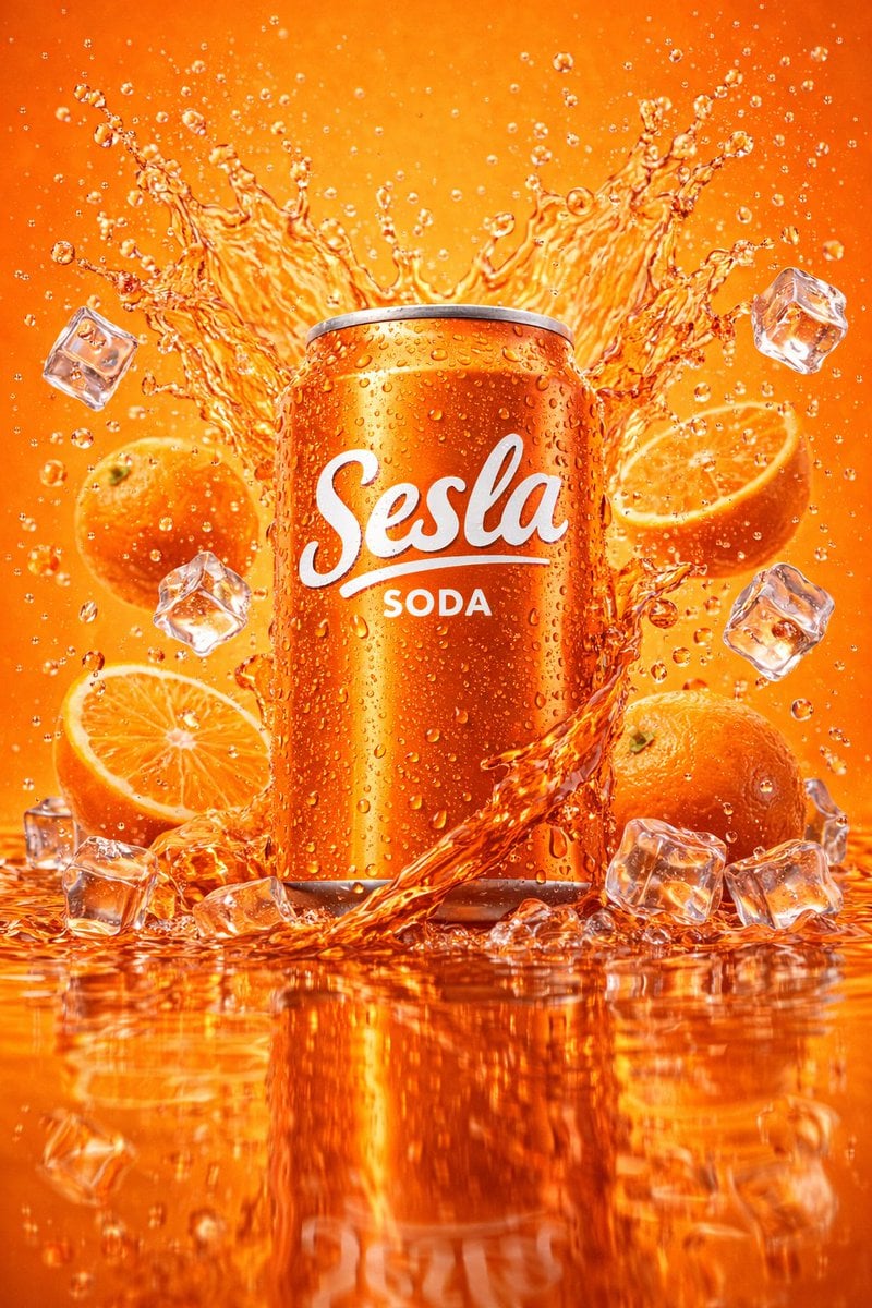 Orange Soda Can Splash — image 2