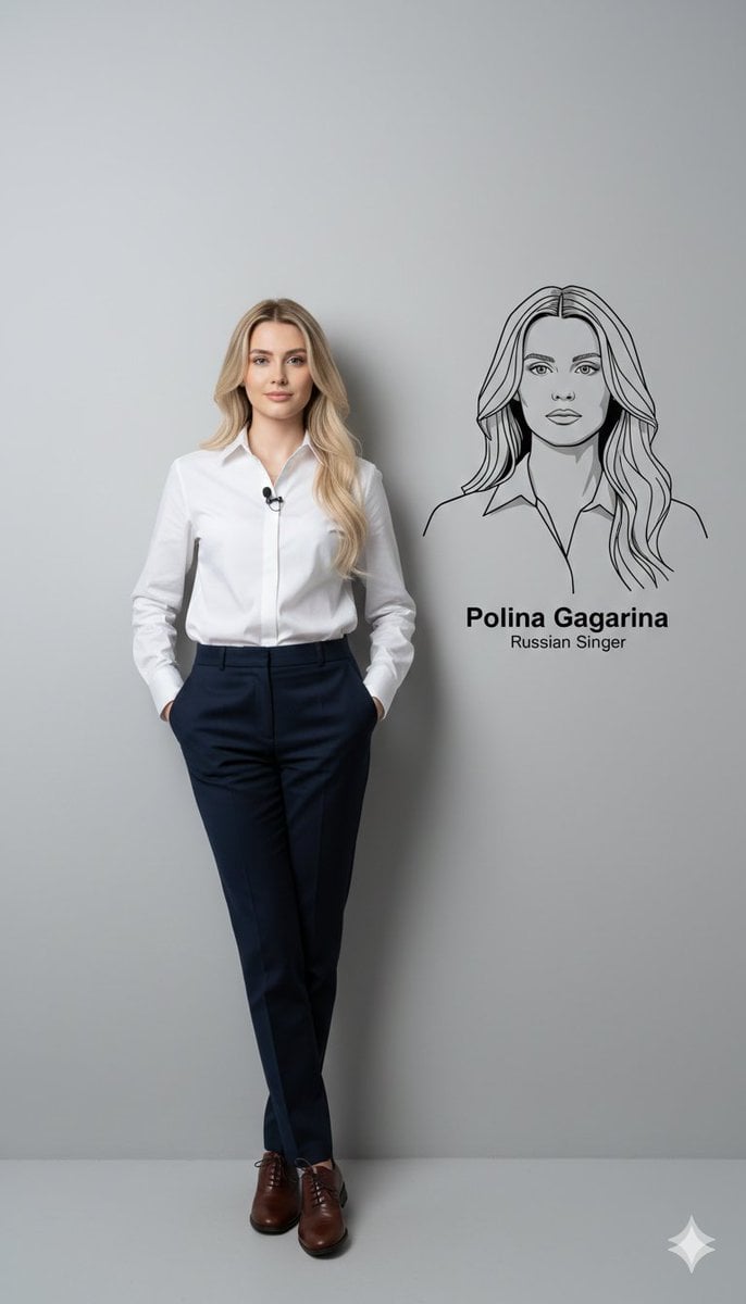 Joyful Woman in White Shirt with Microphone — image 3