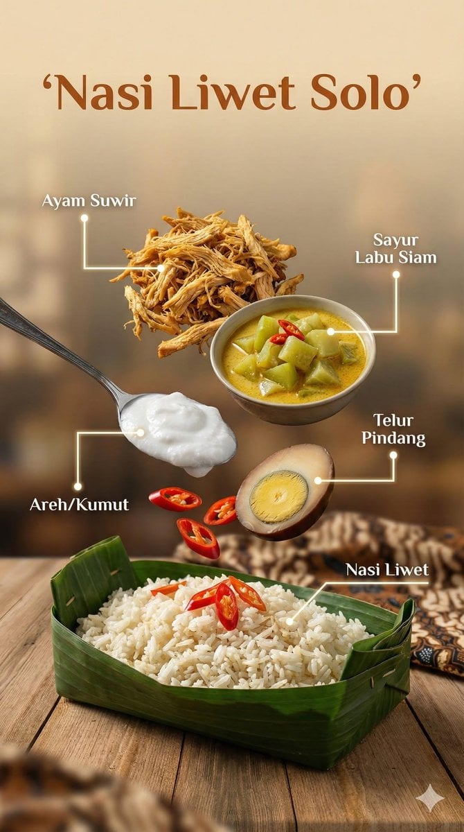 Indonesian Dish Floating Ingredients Food Photography