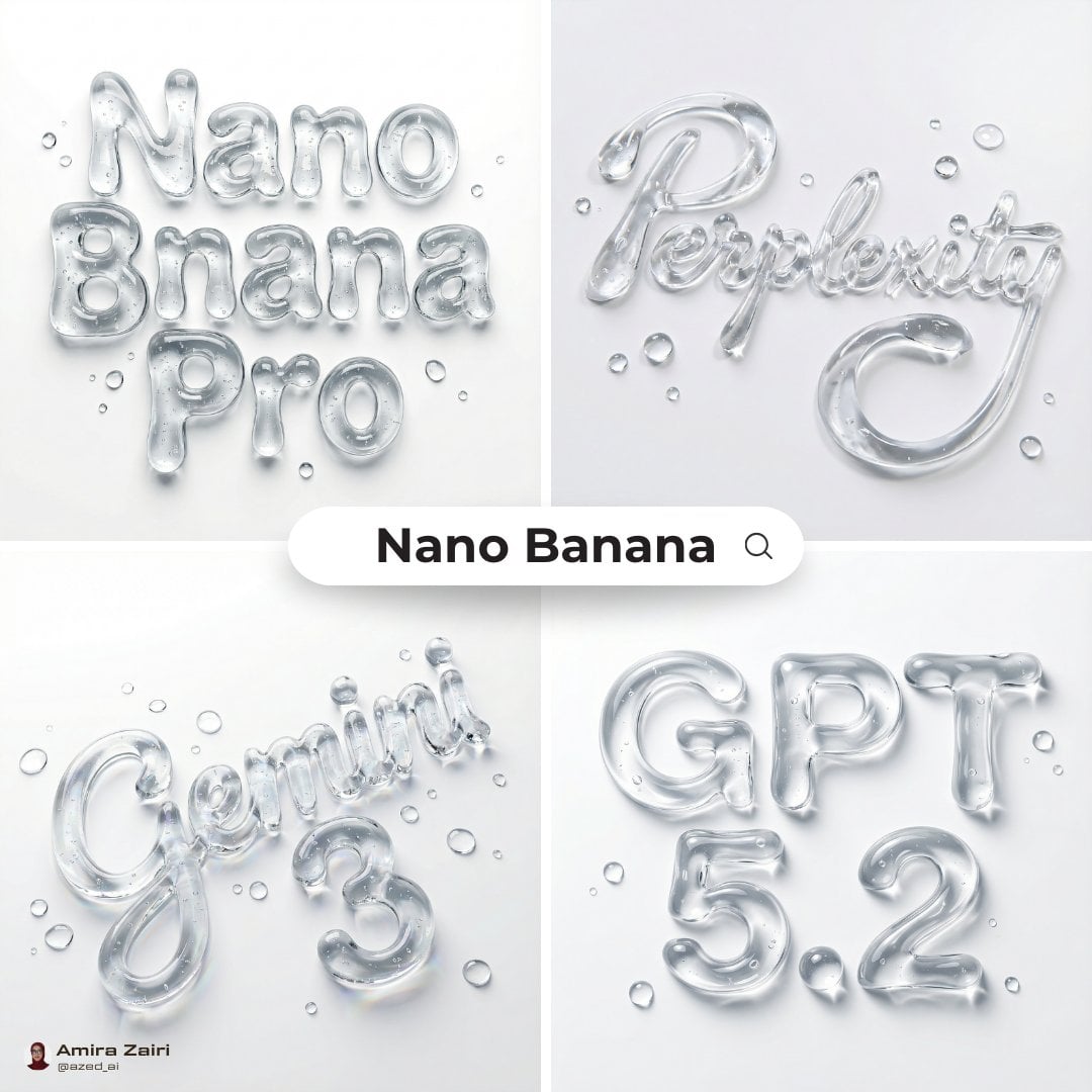 Liquid Gel Typography  Text