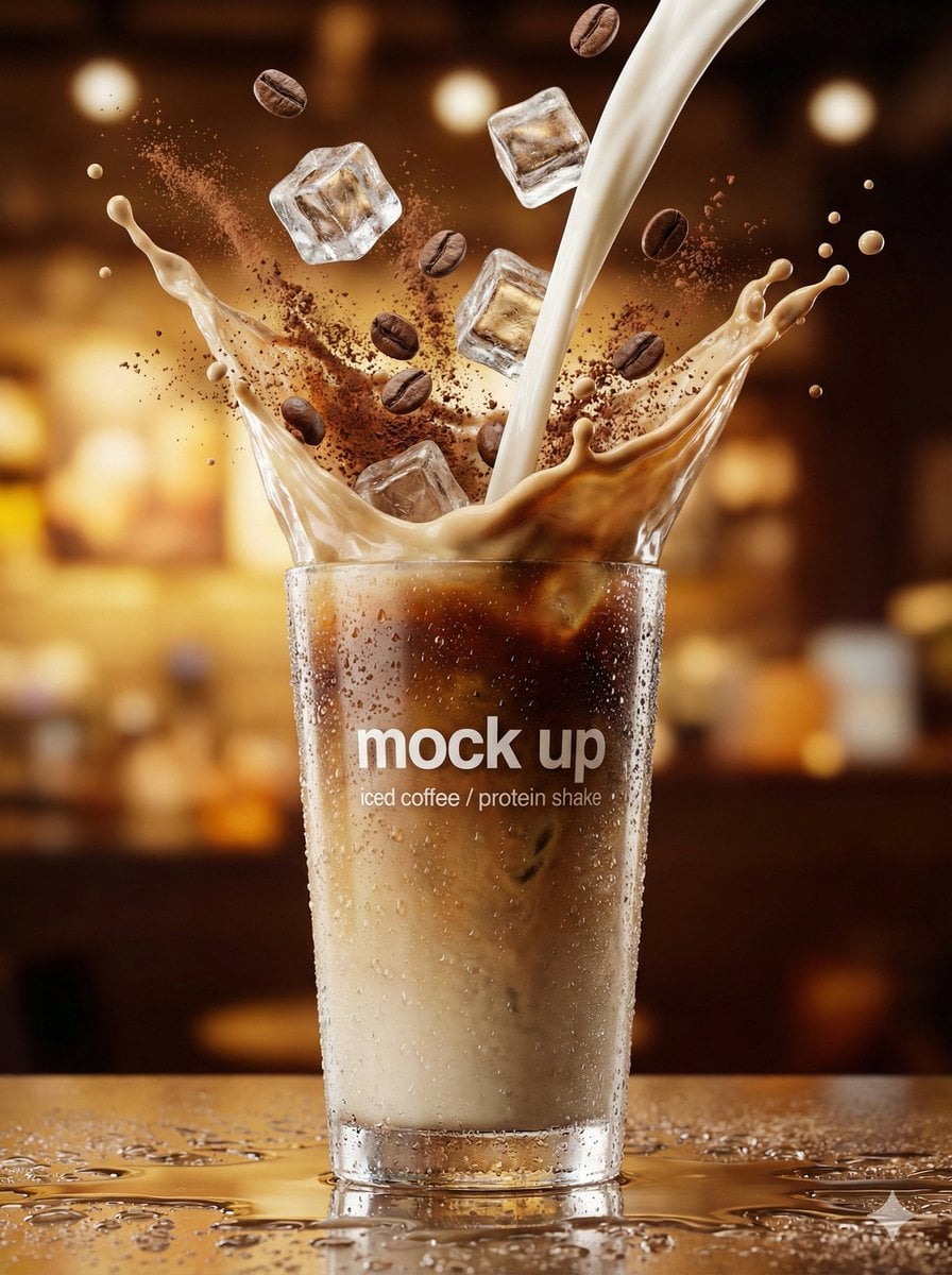 Hyper-Realistic Iced Coffee Splash — image 2