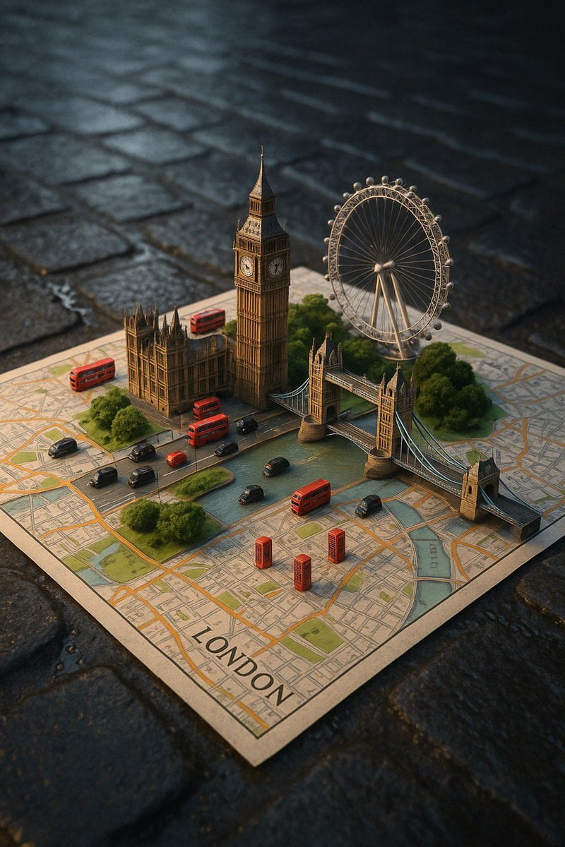 3D Urban Diorama of City Street Map — image 4