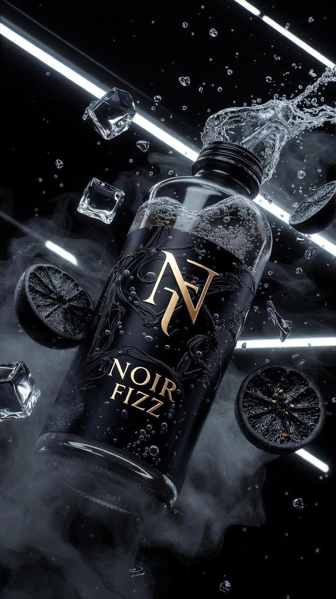 Matte Black Luxury Soda Bottle  NOIR FIZZ — image 2