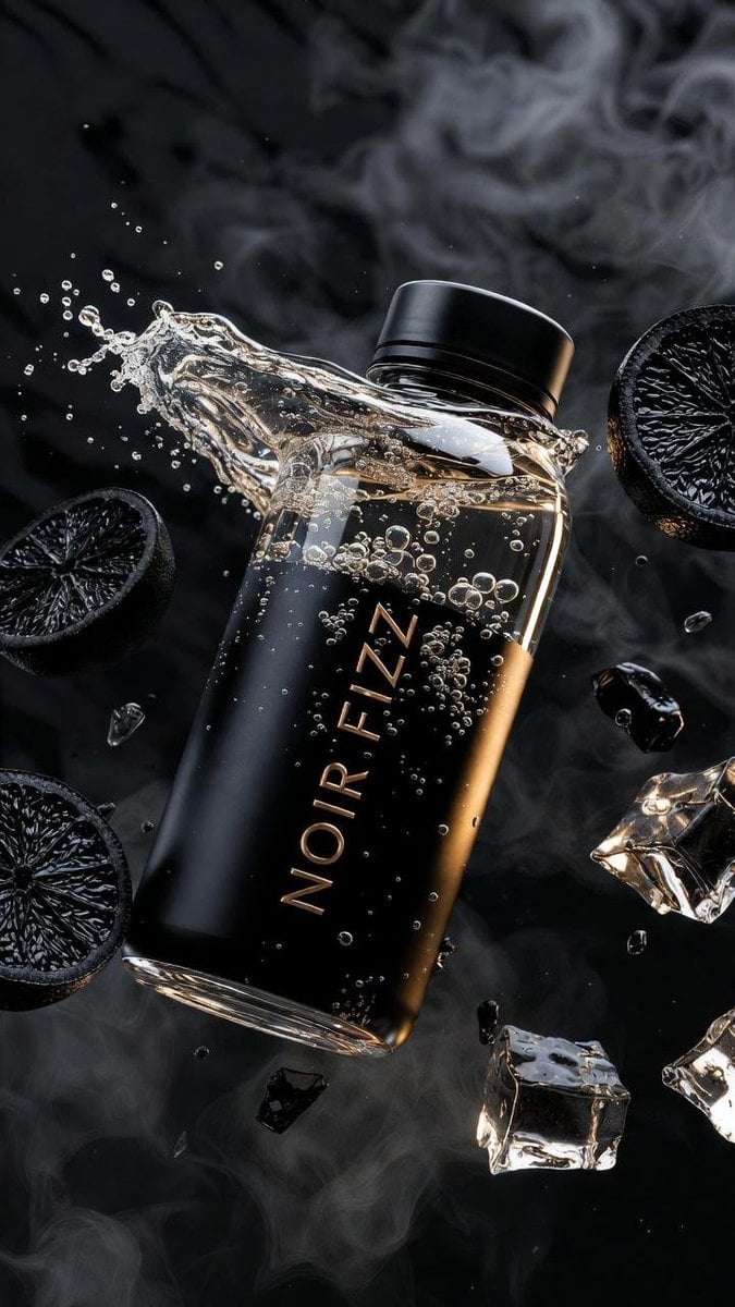 Matte Black Luxury Soda Bottle  NOIR FIZZ — image 4
