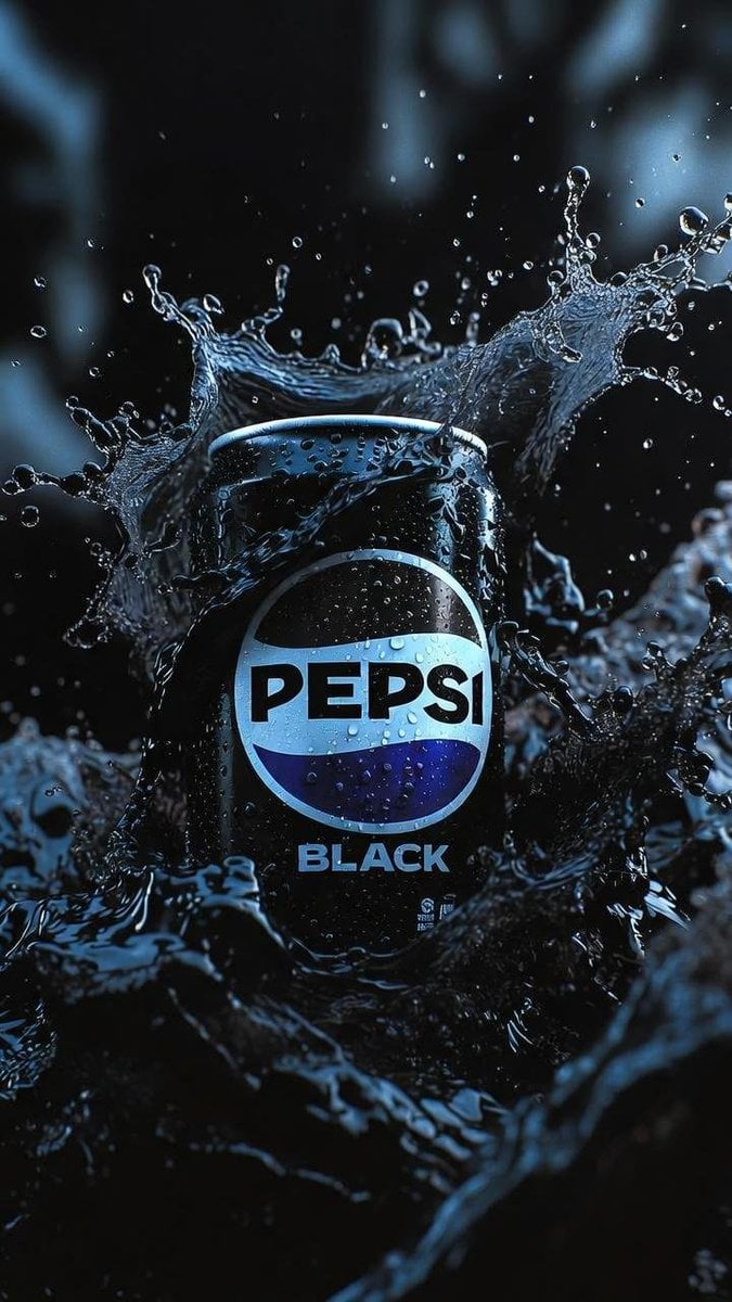 Pepsi Black Can with Cola Explosions — image 2