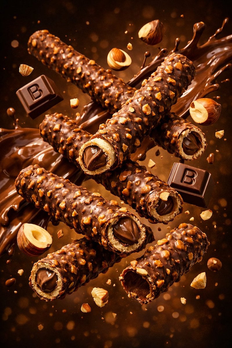 Chocolate Wafer Rolls in Zero Gravity — image 2