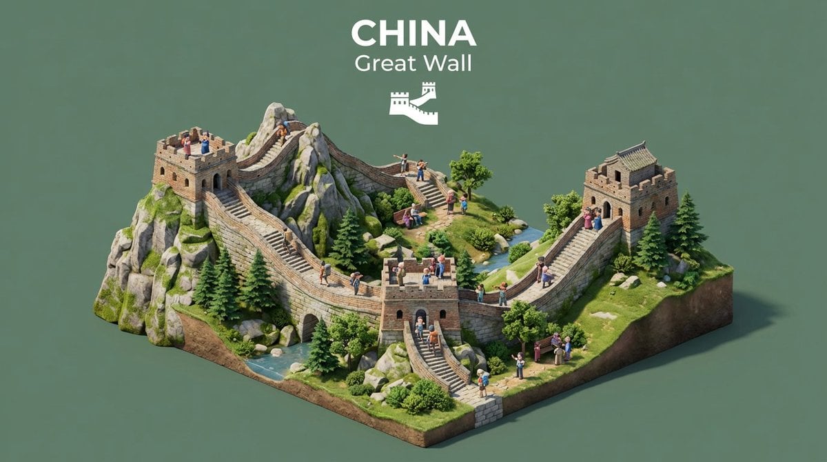 Isometric Diorama of Iconic [Country Name] Architecture — image 3