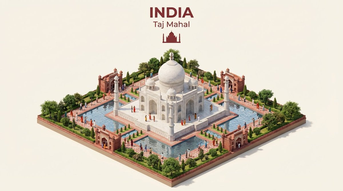 Isometric Diorama of Iconic [Country Name] Architecture — image 4