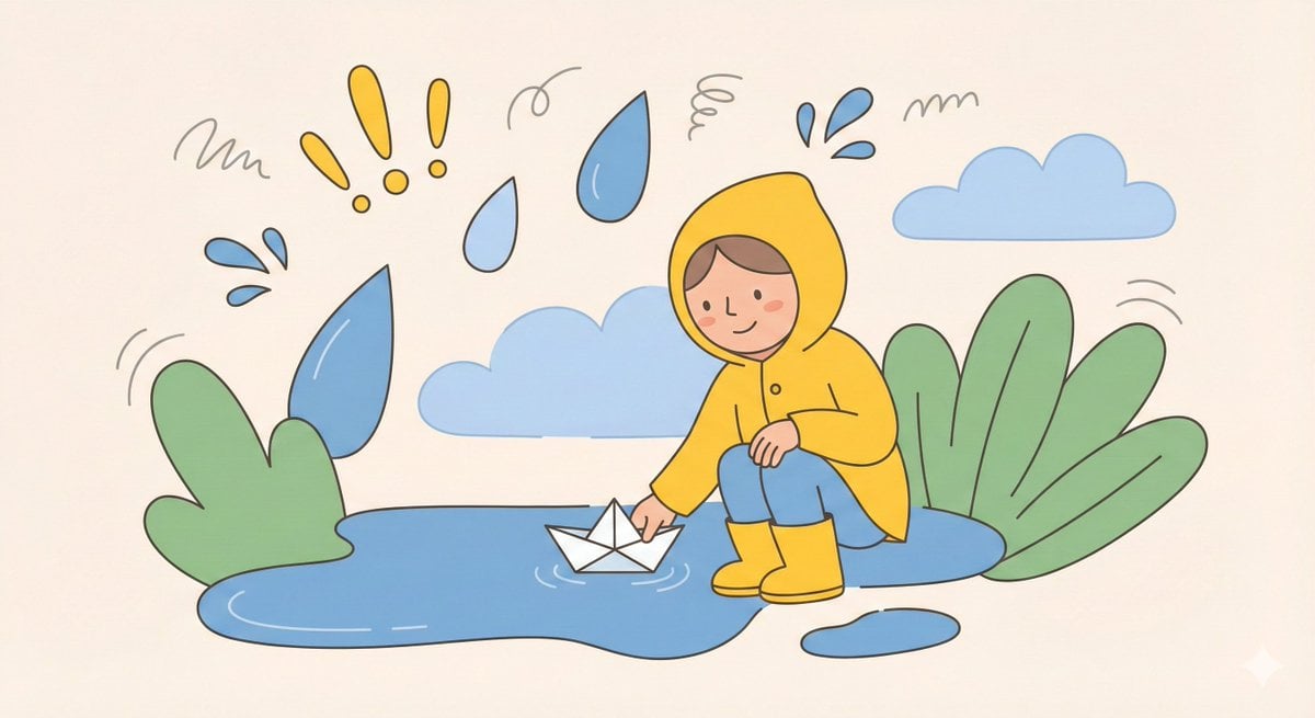 Whimsical Flat Illustration of Character in Abstract World — image 3