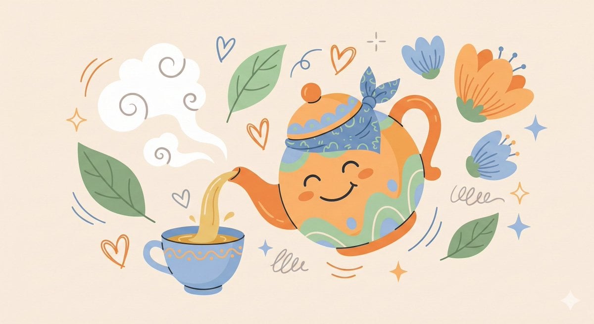 Whimsical Flat Illustration of Character in Abstract World — image 4