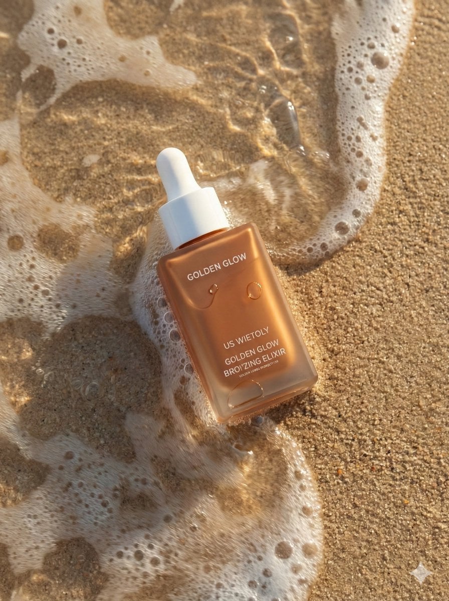 Golden Glow Bronzing Elixir Beach Photography — image 2