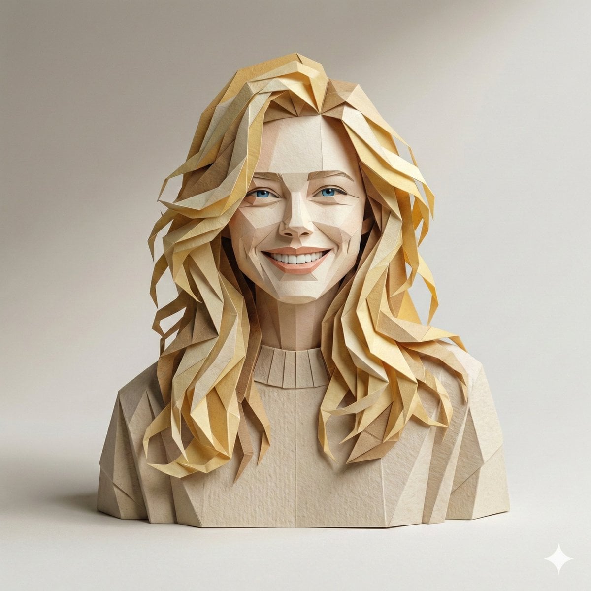 Hyper-Detailed Origami Person Portrait — image 3