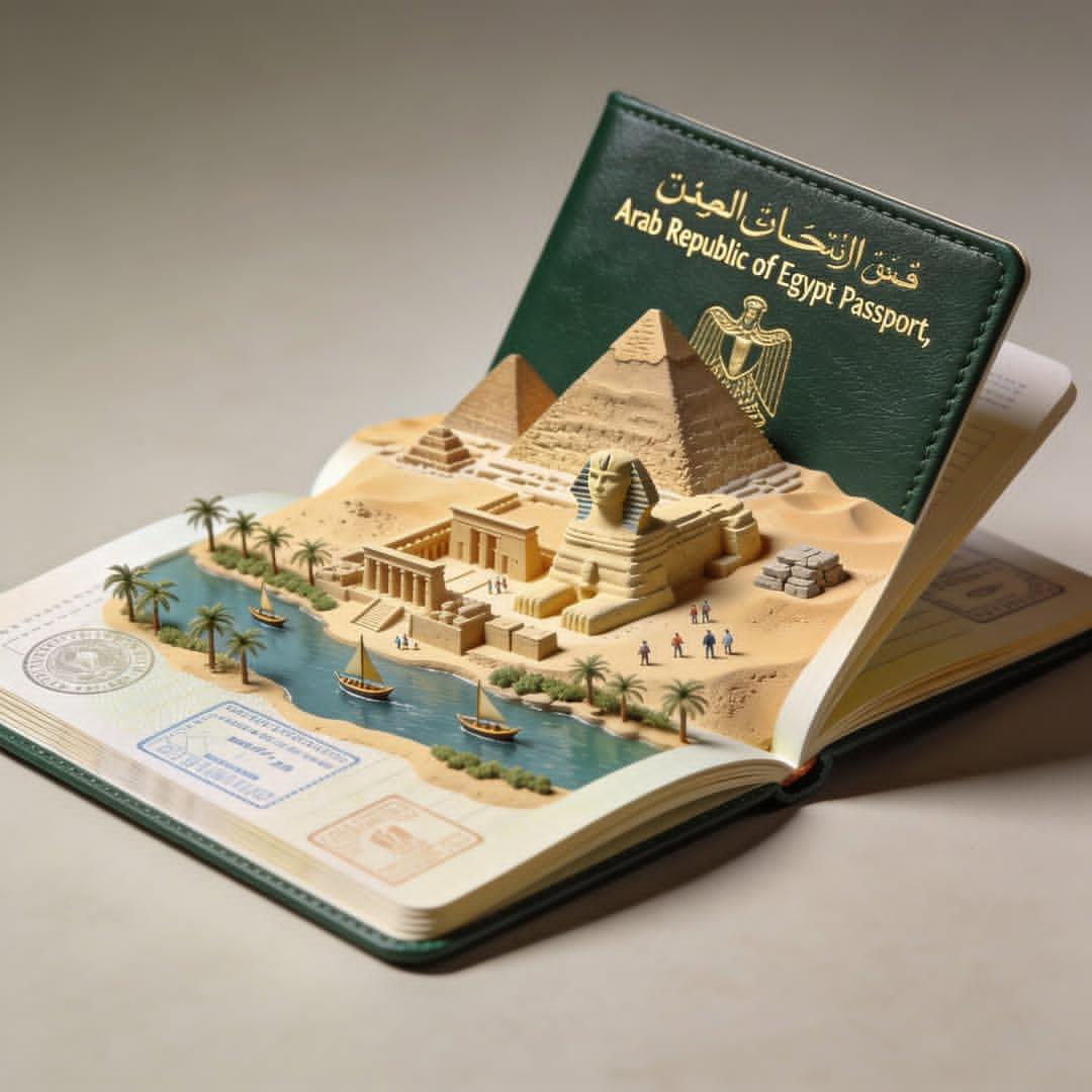 Hyperrealistic Open Passport Featuring Country Diorama — image 3