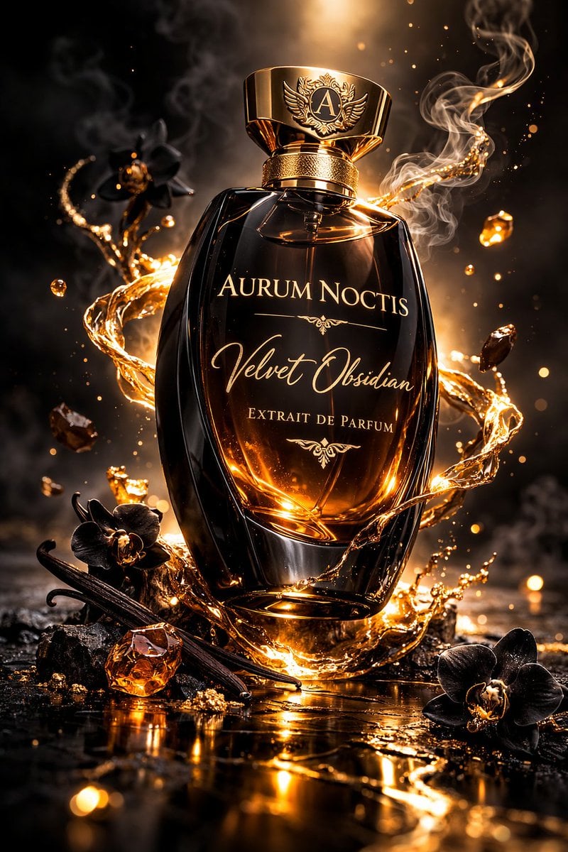 Luxury Perfume Bottle with Gold Accents — image 2