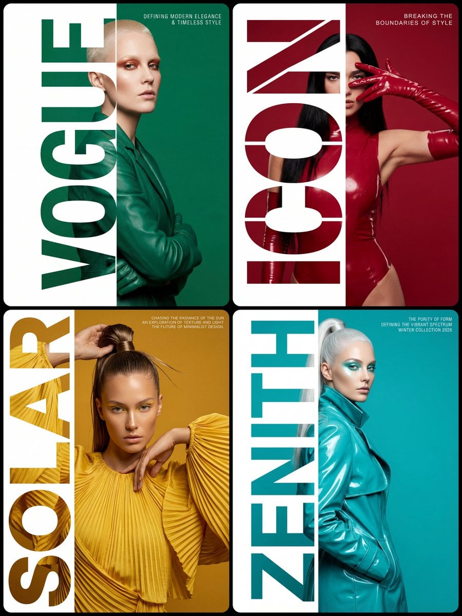 High-Fashion Typographic Poster With Model Portrait
