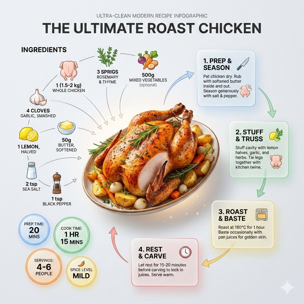 Modern Roast Chicken Recipe Infographic