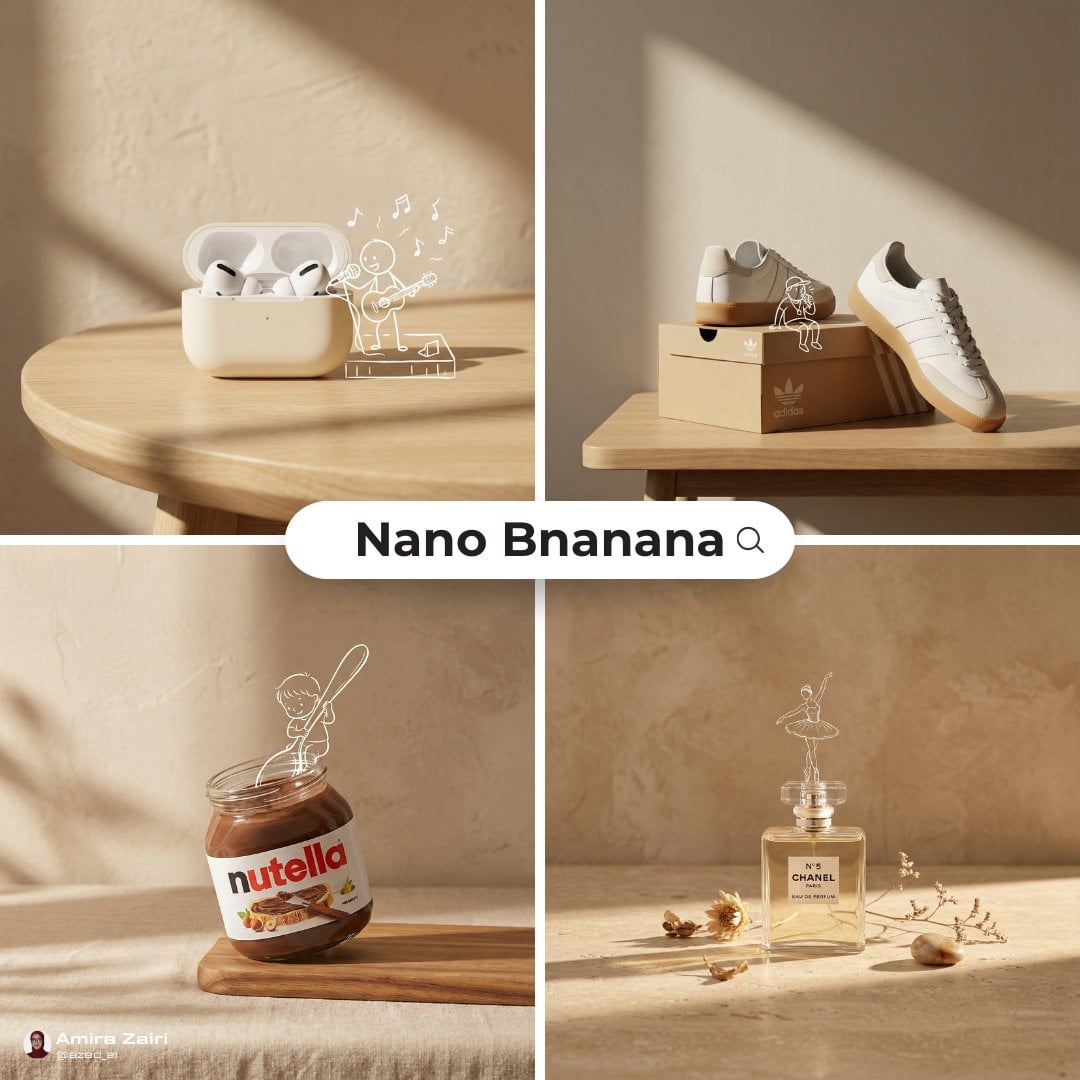 Minimalist Product Photo with Hand-Drawn Doodles