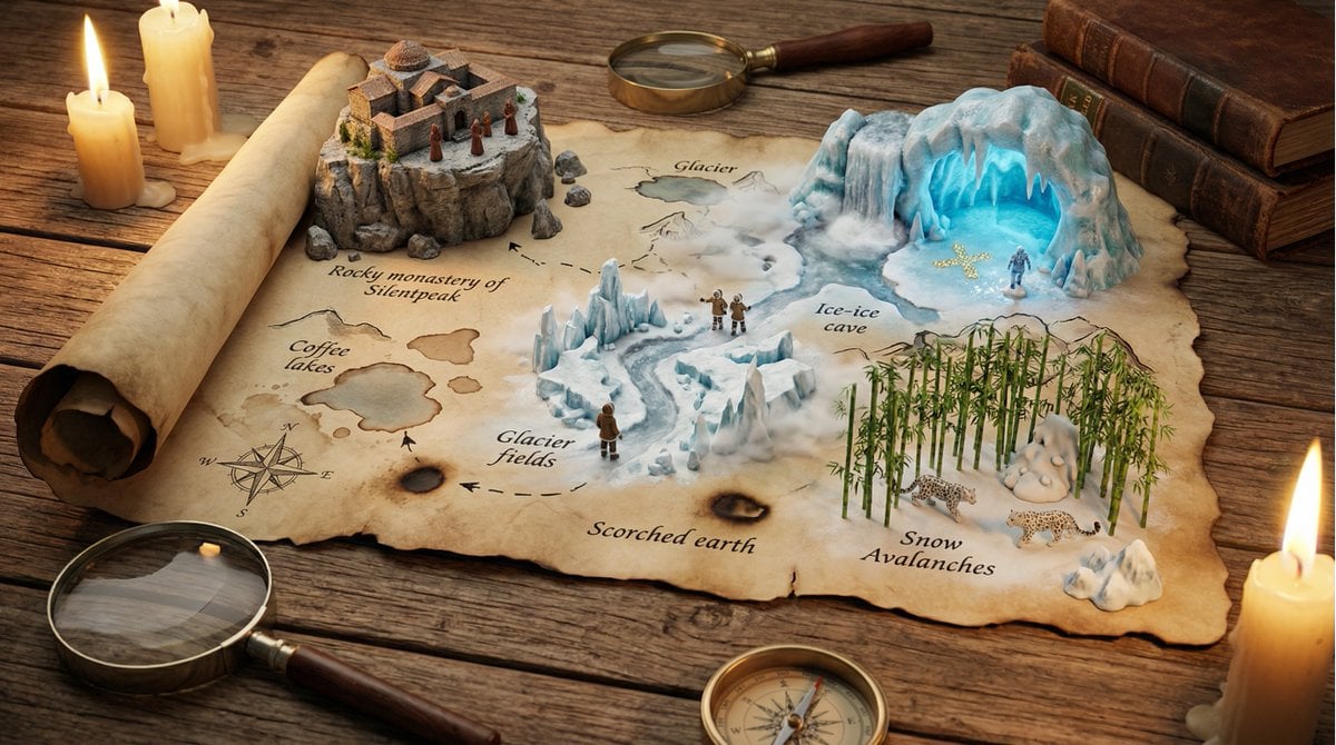 Interactive Hand-Drawn Adventure Treasure Map — image 4