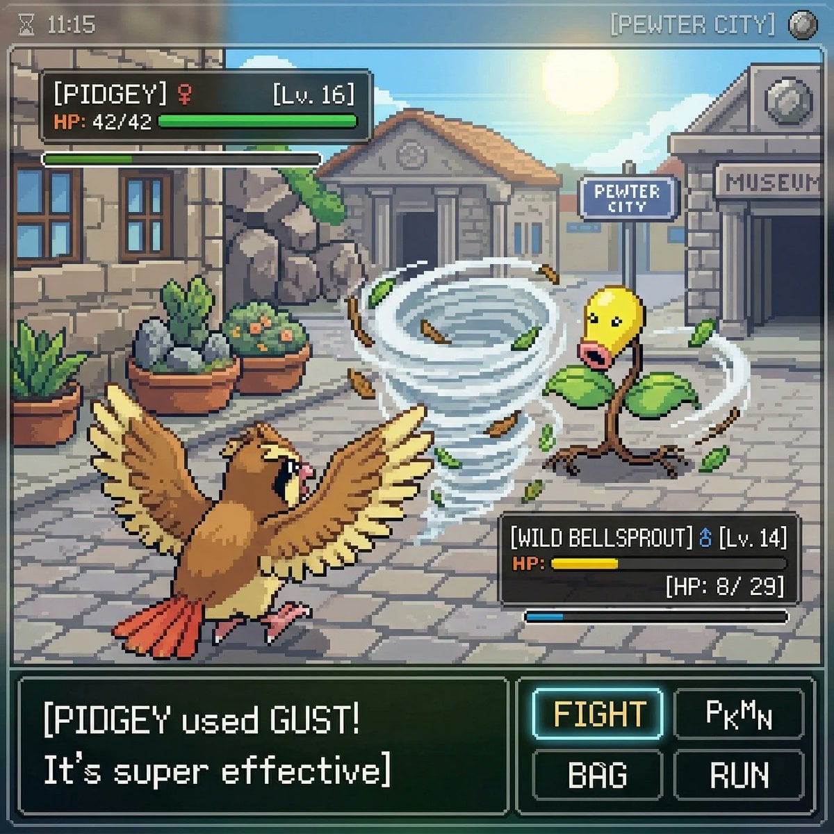 Detailed Pixel Art Pokemon Battle Remake — image 2