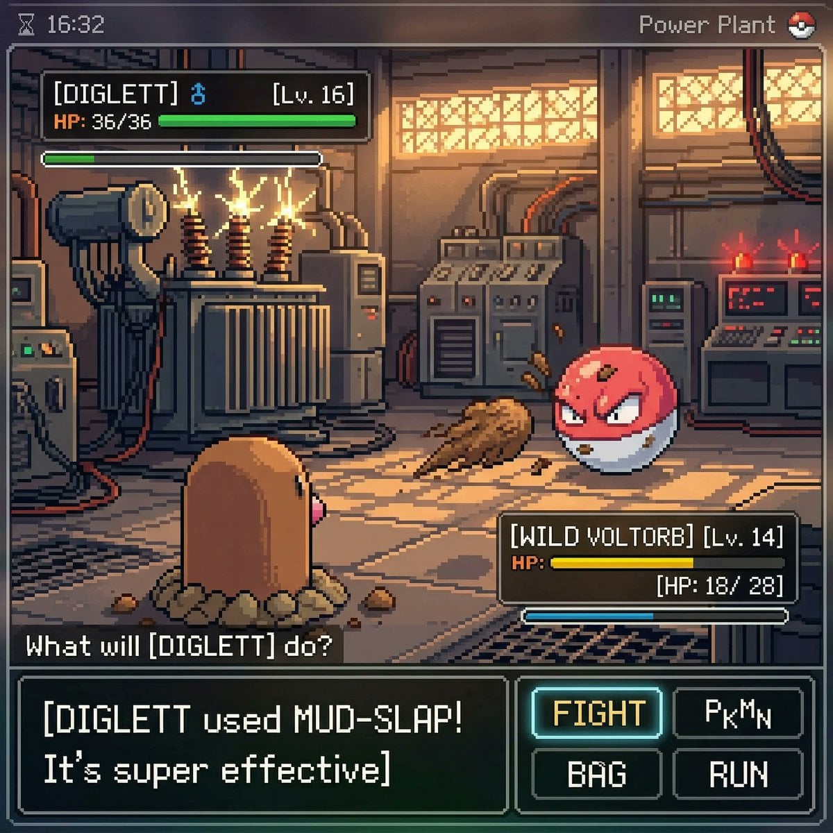 Detailed Pixel Art Pokemon Battle Remake — image 4