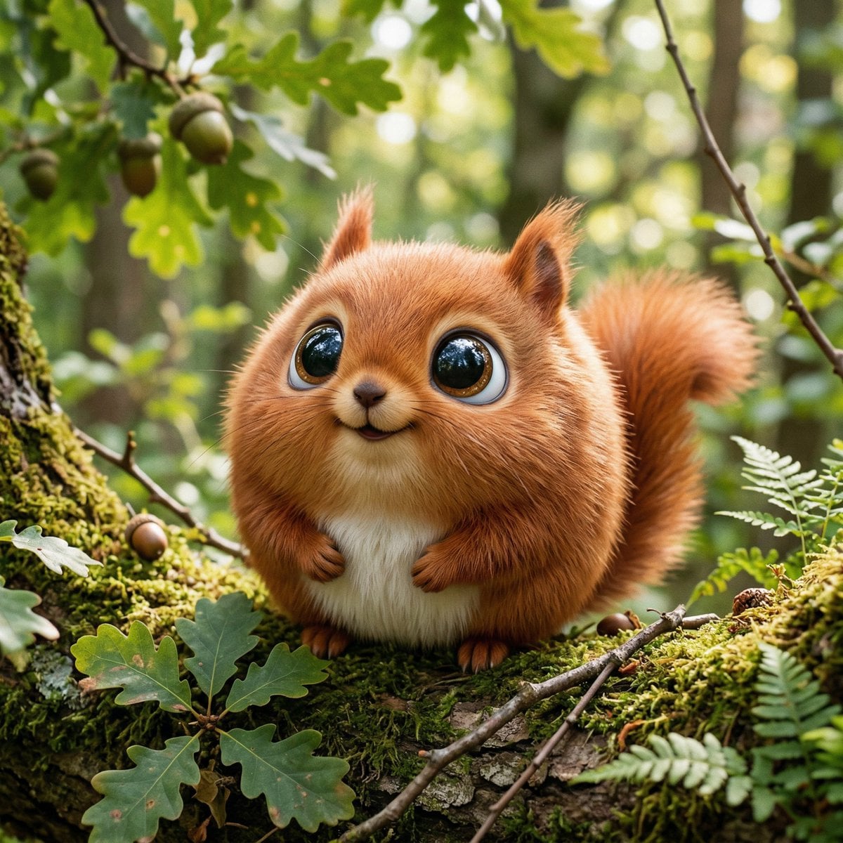 Adorable Ball-Shaped Animal with Over-Sized Eyes — image 2