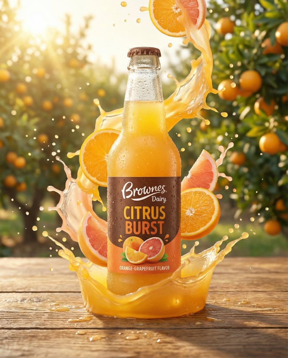 Premium Fruit Drink Bottle Liquid Splash — image 4