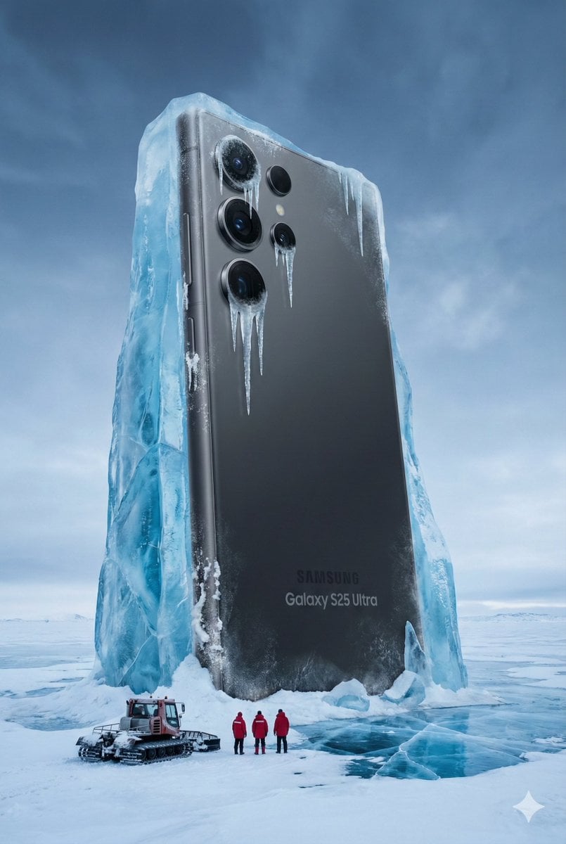 Giant Iced Coca-Cola Can in Arctic Landscape — image 2