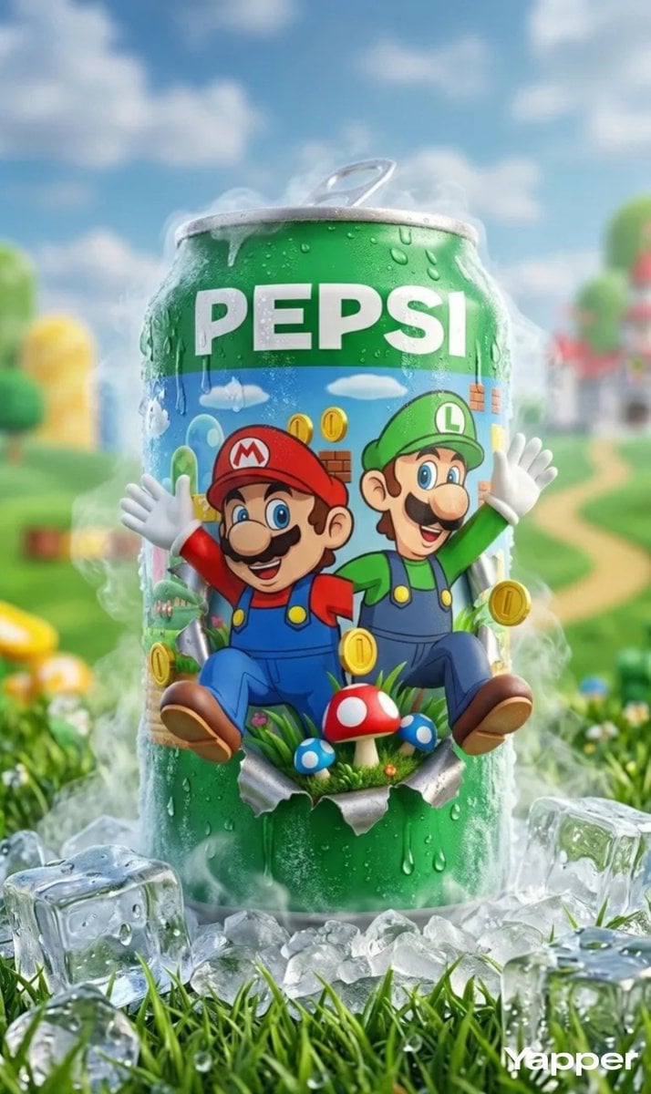 Pepsi Can Featuring Mario and Luigi Artwork — image 2