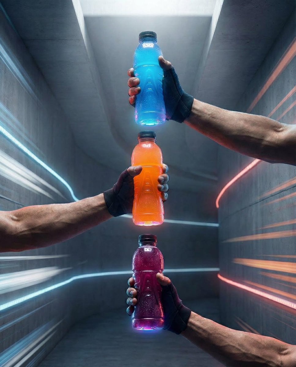 Colorful Soda Bottles Clinking on a Sunny Beach — image 4