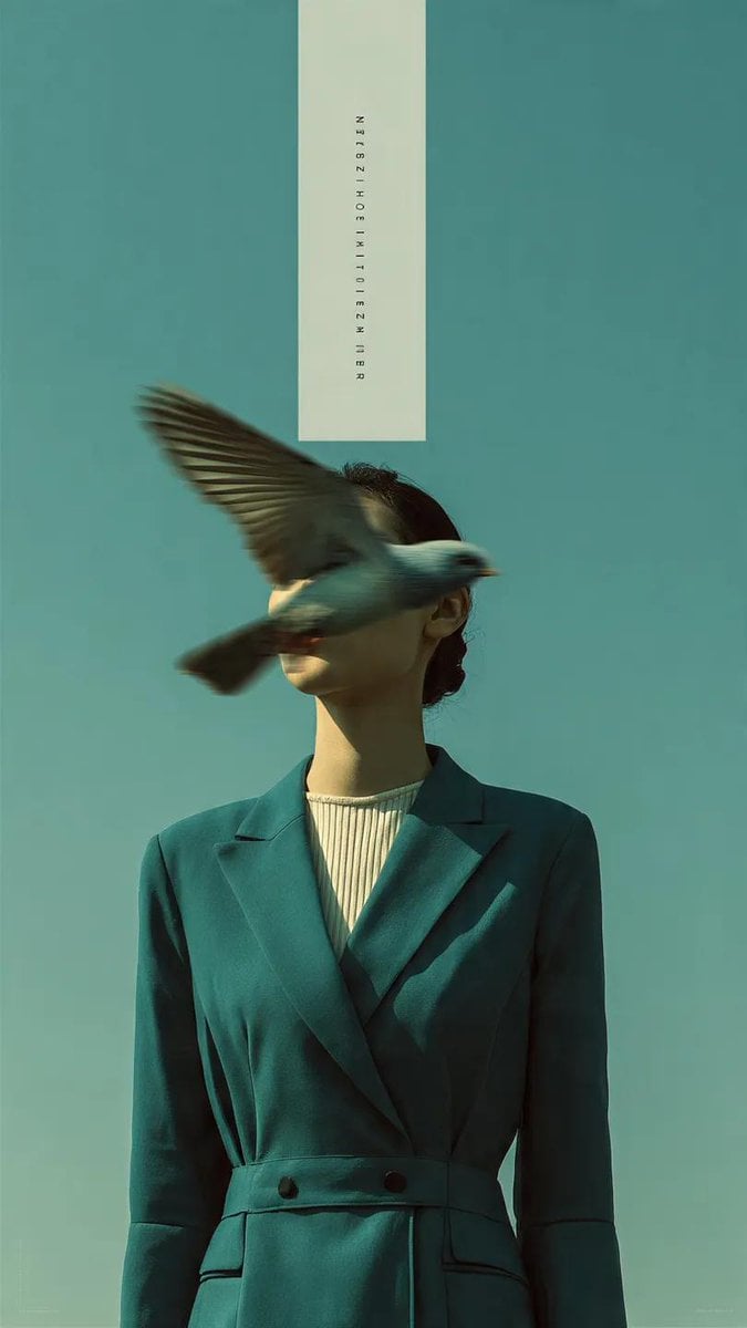 Surrealist Editorial Portrait with Motion Blur — image 2