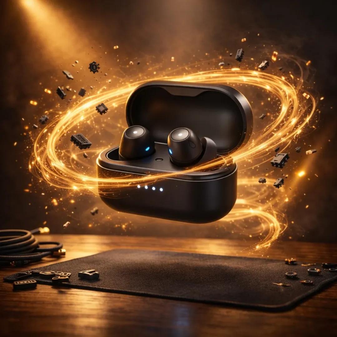 Gaming Mouse with Golden Energy Rings — image 3
