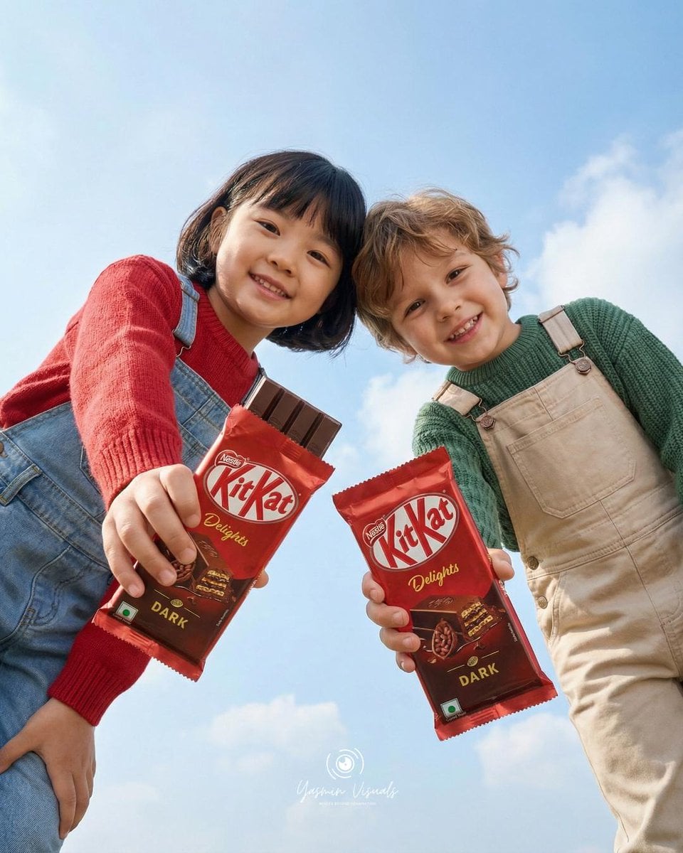 Girl With KitKat Dark Chocolate Bar — image 3