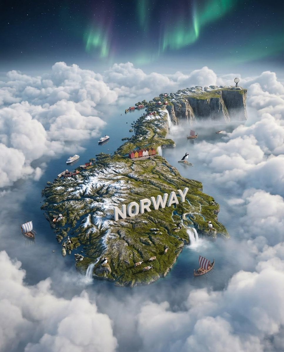 Miniature Island of [Country] with Landmarks — image 2