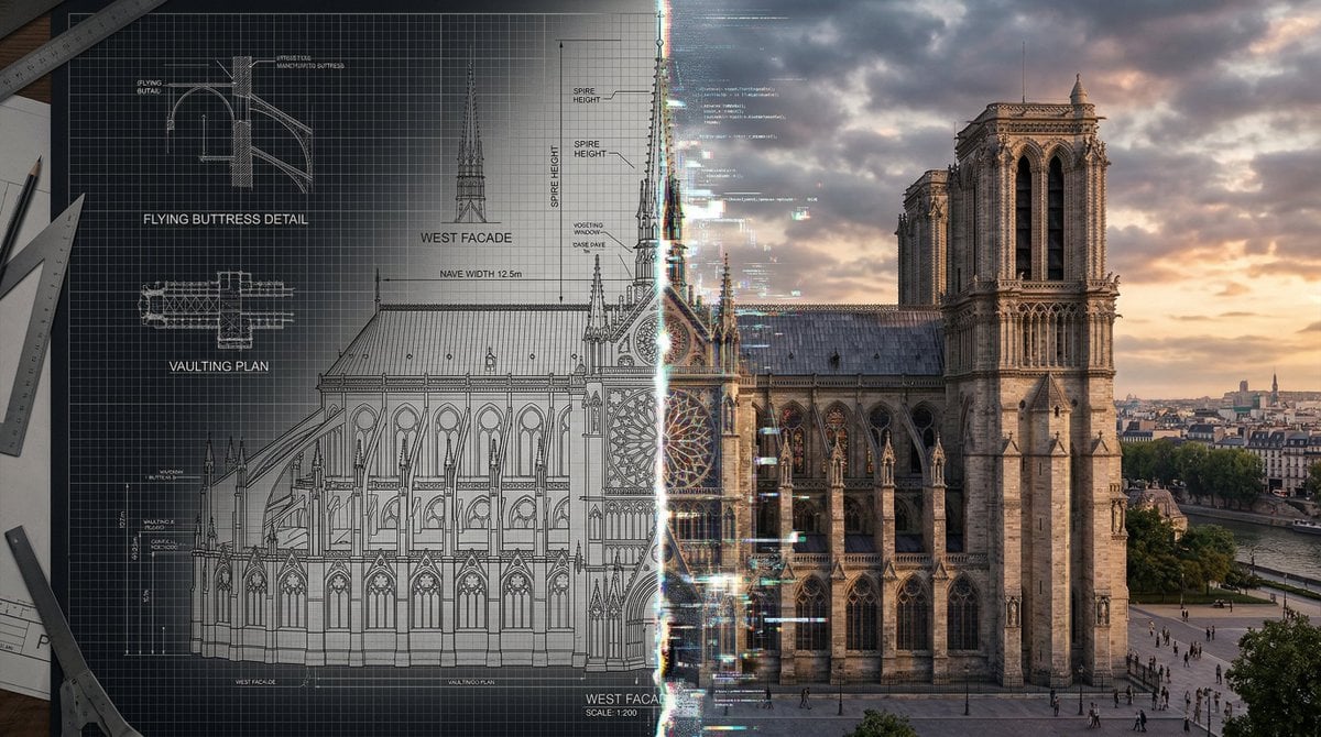 Subject Split Between Blueprint and 3D Render — image 4