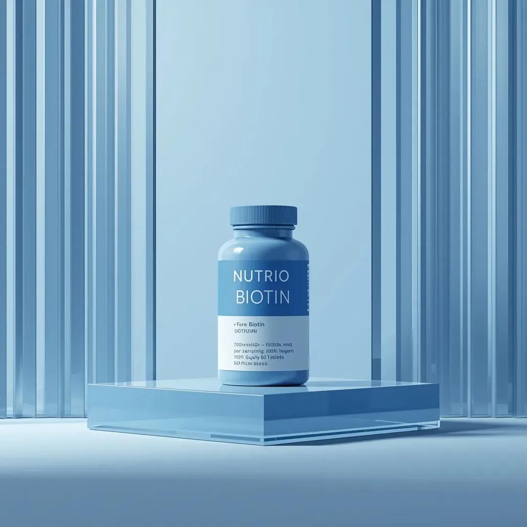 Minimalist Biotin Supplement Product Photography — image 2