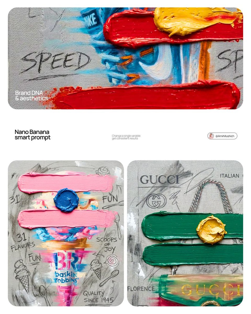 Mixed Media Brand Identity Oil Painting