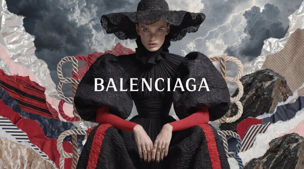 High Fashion Campaign Poster with Model — image 2